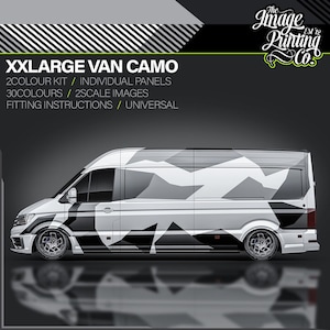 Universal XX LARGE Van Camo Kit - Full Van - Partial Wrap - Crafter - Sprinter - ABT - Stickers - Camper Modifications - Stanced - Custom