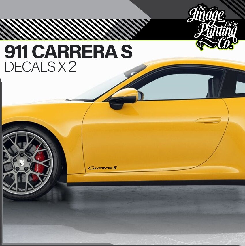 911 Carrera S Side Door Decals X2 - Premium Easy-to-fit Air