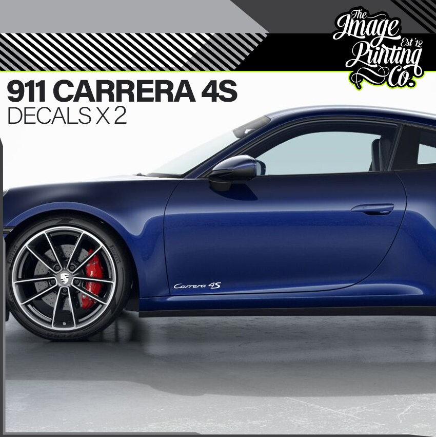911 Carrera 4S Side Door Decals X2 - Premium Easy-to-fit Air