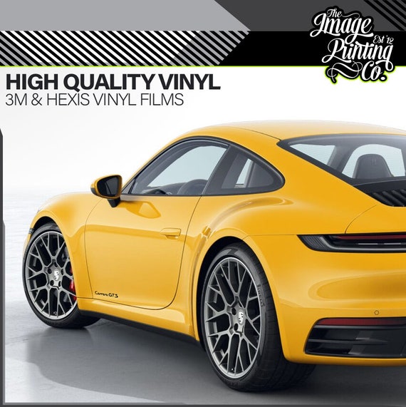 2x Sideblade Side Body Decal Reflective Vinyl Sticker Set For Porsche GTS Logo – White, Glossy Finish