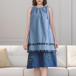Blusas de algodón de verano para mujer, blusas sin mangas, blusas personalizadas, blusas de lino, blusas casuales sueltas, camisetas personalizadas de talla grande, tirantes