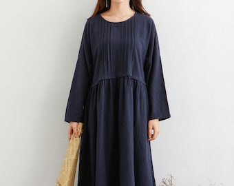women's cotton fall dresses Gauze Cotton Dresses, Handmade, Women's 100% Cotton Styles Cotton Flower Clothing