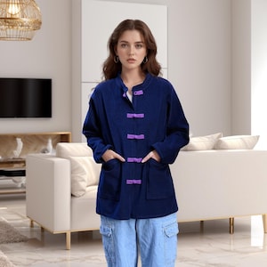Thick Cotton Corduroy Blouse Soft Warm Shirt Long Sleeve Tops Coat Custom clothes Plus Size Blouse Spring Blouse Winter Blouse Fall Jacket