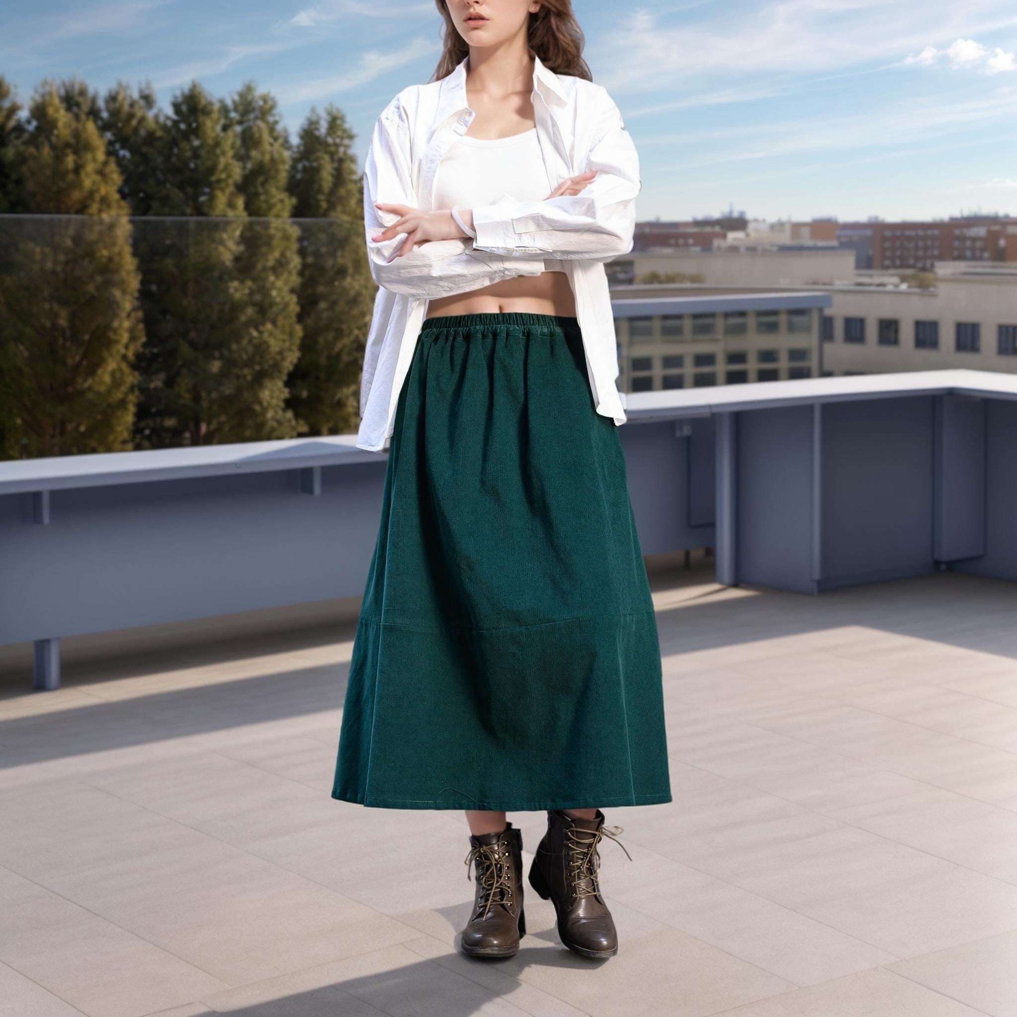 Corduroy Maxi Skirt UK