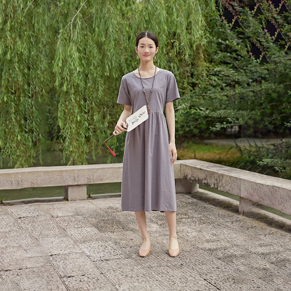loose midi summer dresses vokkrv Women Summer Dresses Sleeveless Casual Loose Swing Button Down Midi Dress, Women's, Size: Medium