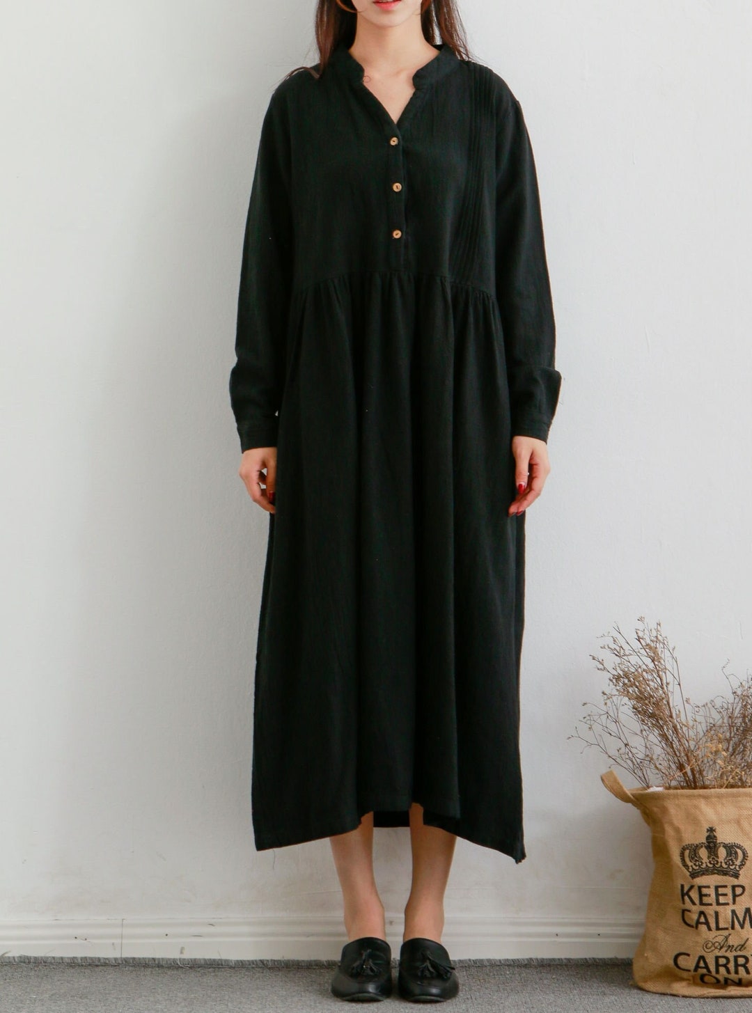 Sweet Fresh Double Layer Cotton Dress Loose Long Skirt