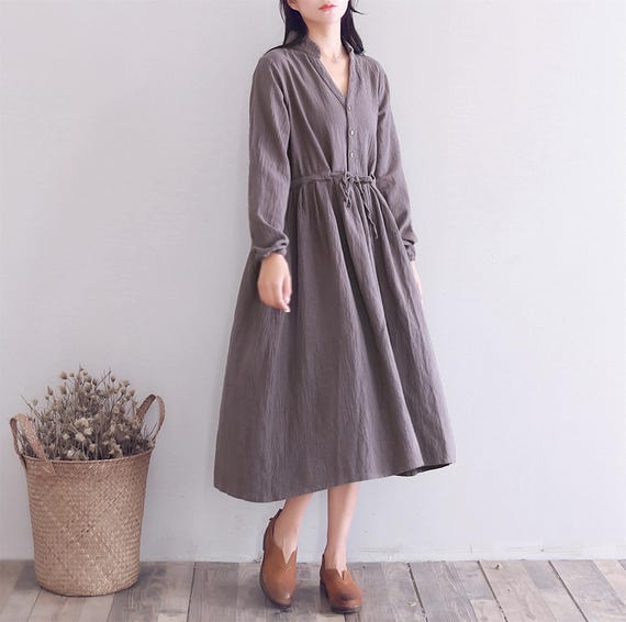 slim fit dress slacks Rihoas Women's Polka Dot Tie-Neck Midi Dress, Green / XL main image 0