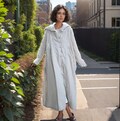 Spring /Fall Hooded Coat Cotton Dress Coat Casual Loose Robes Long Sleeves Cardigan Shift Dresses Maxi Buttons Coat Tailored Plus Clothing product logo