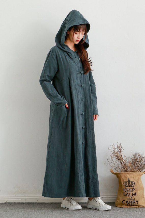 Winter Thicker Cotton Dress Oversized Casual Loose Soft Dresses Long Sleeves Maxi Dress - Etsy Winter Thicker Cotton Dress Oversized Casual Loose Soft Dresses Long Sleeves Maxi Dress - Etsy