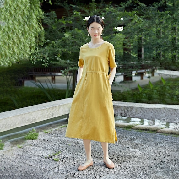 Robe d'été pour femme Robe en coton Robe personnalisée Robe à