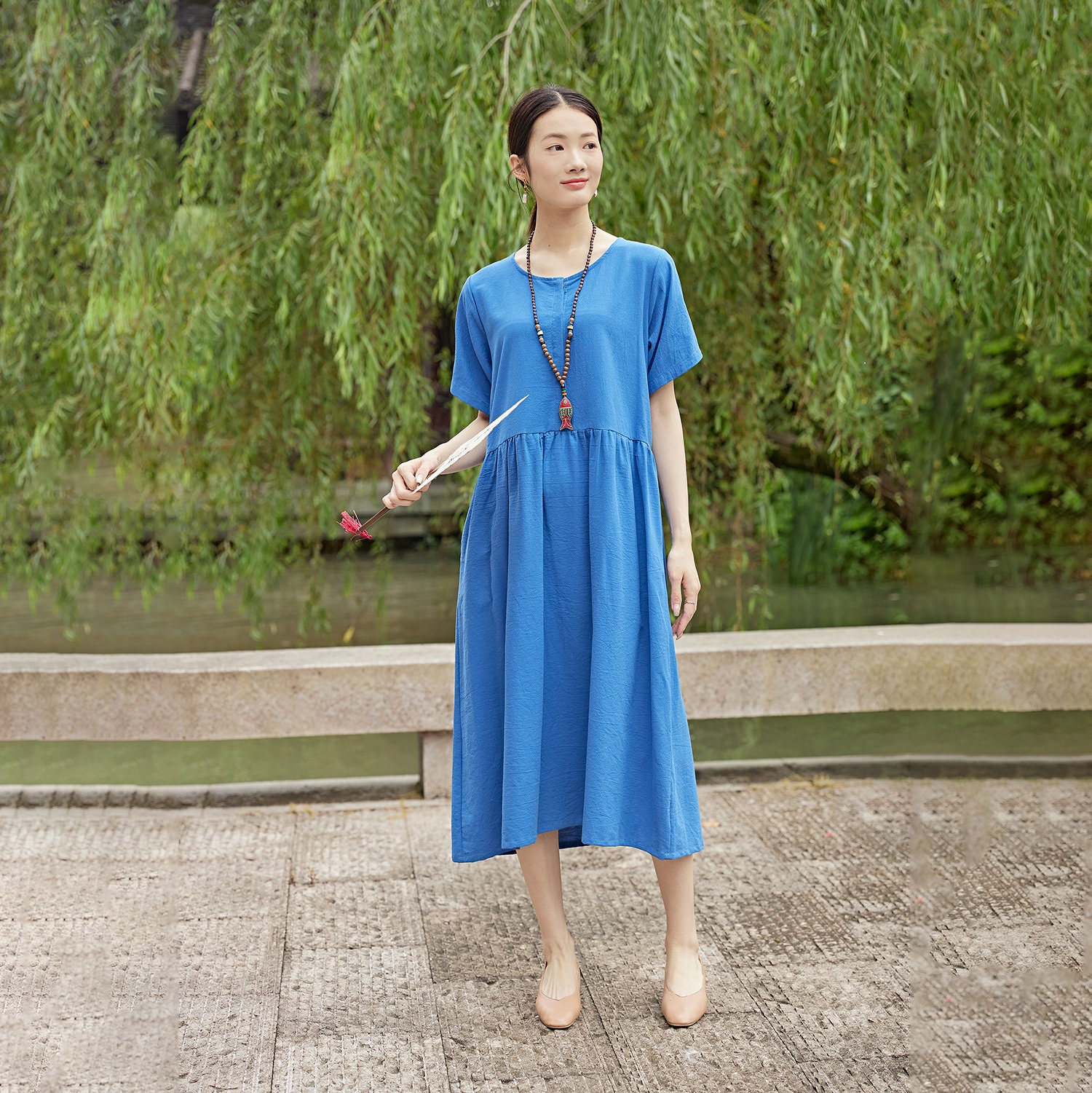 Women Summer Dress Cotton Dress Customized Dress Short Sleeves Dress Midi Dress Plus Size Dress Soft Dress Casual Loose Loose Dress Tunics Women Summer Dress Cotton Dress Customized Dress Short Sleeves Dress Midi Dress Plus Size Dress Soft Dress Casual Loose Loose Dress Tunics