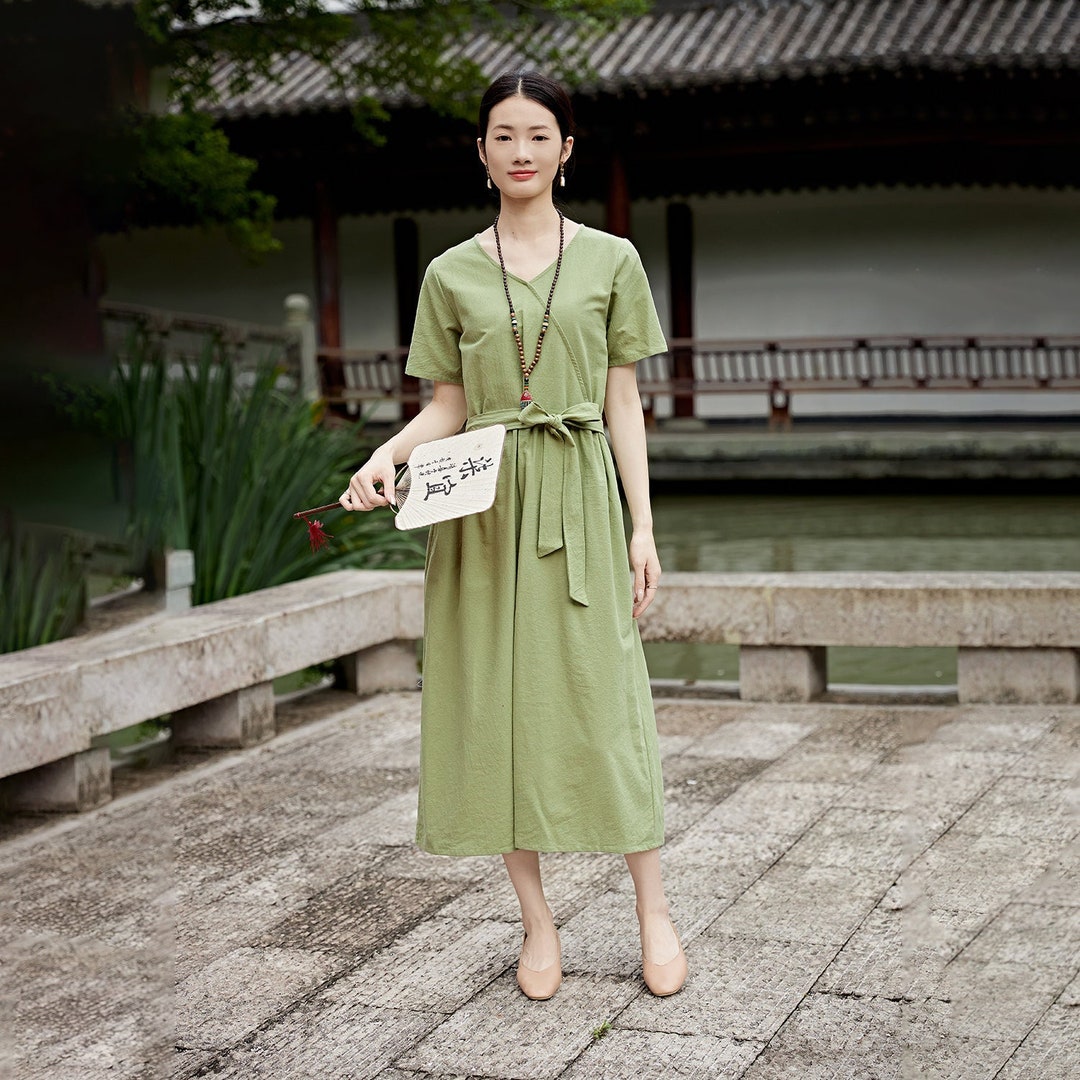 ladies cotton summer dress Dress For Woman Designer Dress For Women Cotton Floral Printed Short Sleeve Midi robe Beach Vestidos De Fiesta Elegantes Summer Dresses Fur Coat