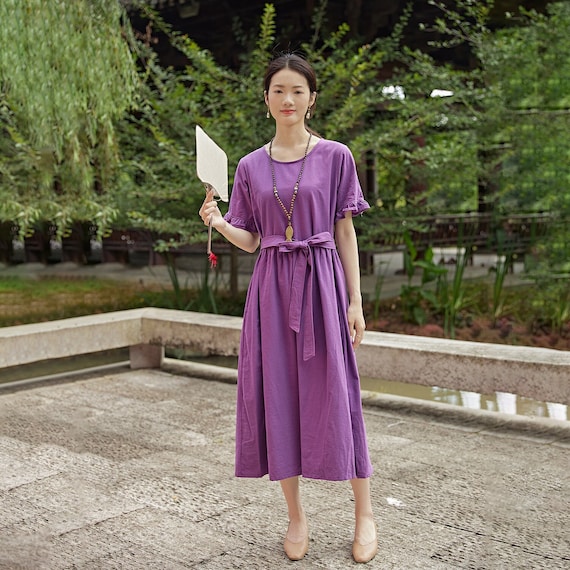 ladies summer cotton dresses Women Dresses Women Long Dresses Short Sleeve D9 SimpleLinenLife this summer maxi dress offers effortless elegance while keeping you cool and comfortable Women Summer Dress Cotton Dress