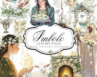 Grafika Imbolc, Brigid, Wicca, Pogańska, Celtycka, Czarownicowa (Pobieranie Cyfrowe)