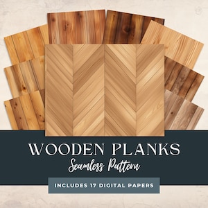 Papier numérique lames grain de bois, Motif bois rustique sans couture, Papier bois imprimable, Scrapbooking, Téléchargement numérique, Fond en bois
