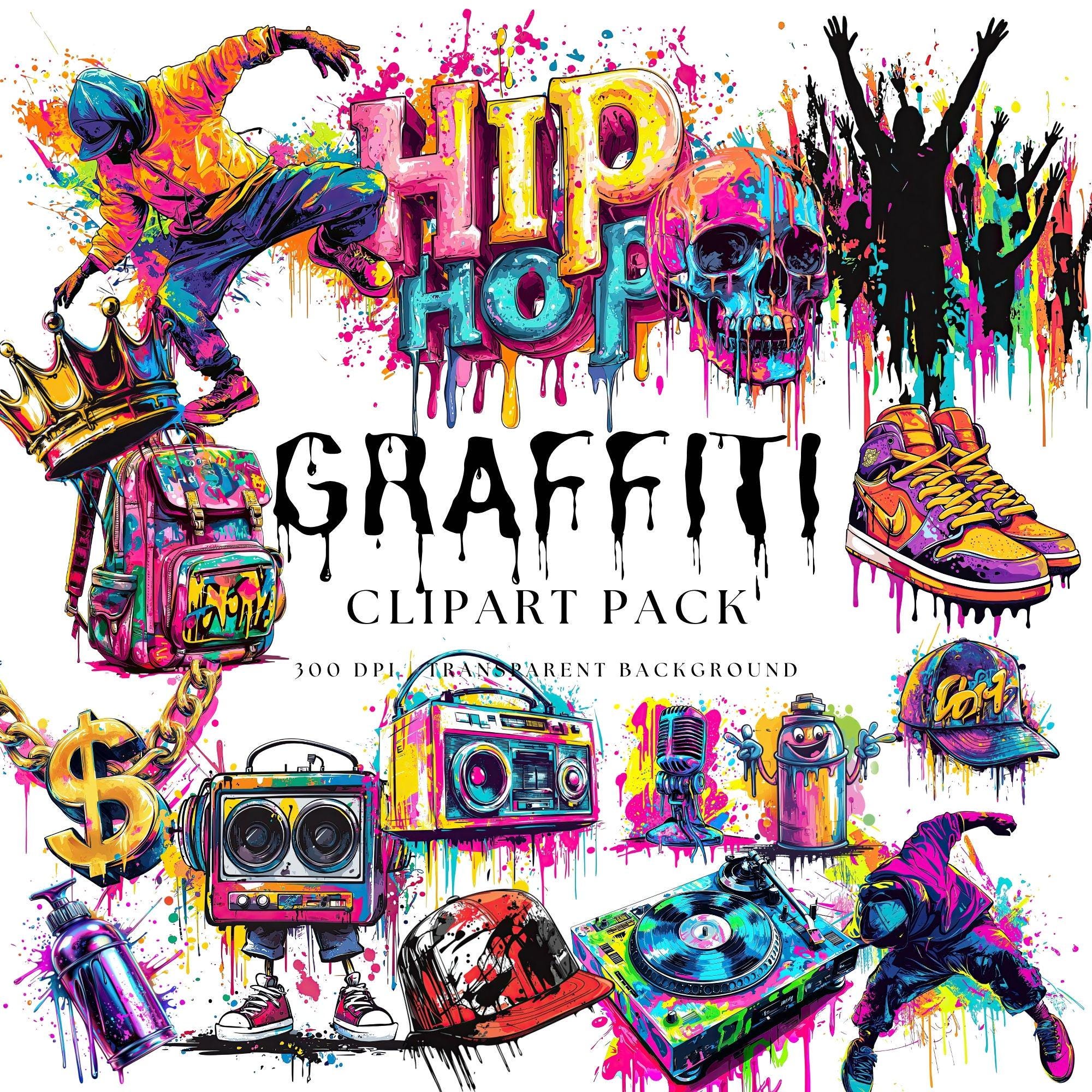 Graffiti Art Clipart, Urban Streetwear Designs, Cool Urban