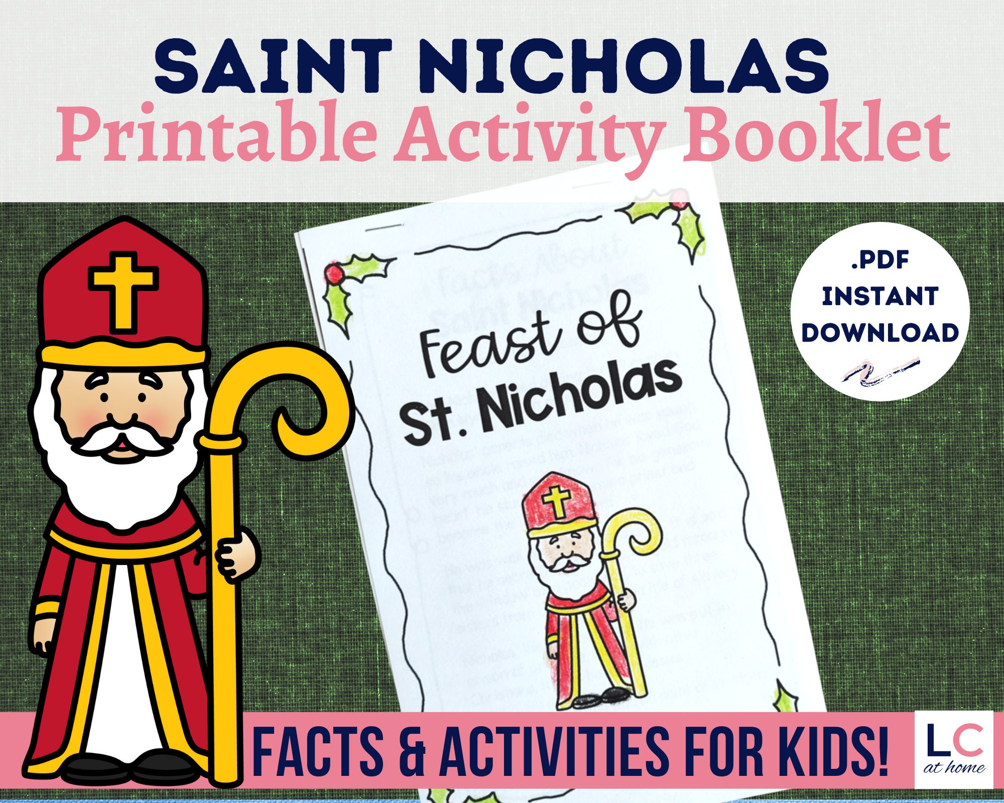 Saint Nicholas Printable Activity Booklet for Catholic Kids St. Nick