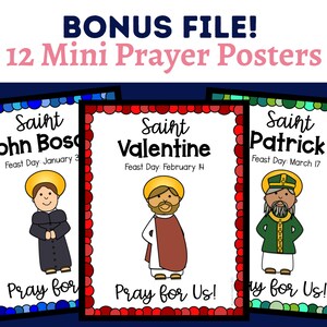 Catholic Saints Printable Booklets for Kids | Monthly Saint Studies Activities Bundle - Etsy