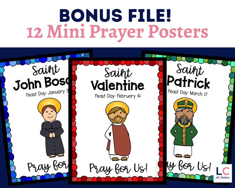 Catholic Saints Printable Booklets for Kids | Monthly Saint Studies Activities Bundle - Etsy