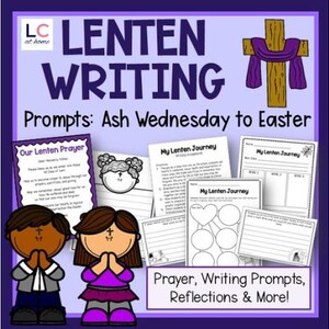 Lent Writing Prompts | Holy Week Reflections, Prayer Activities (Digital Download)