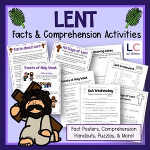 Fatti e schede di lavoro sulla Quaresima / Attività per il Mercoledì delle Ceneri e la Settimana Santa / Ricerca di parole / Scuola domenicale cattolica classi 2a, 3a, 4a e 5a