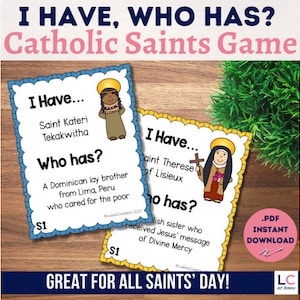 Catholic Saints Trivia Game | All Saints Day I Have Who Has Activity | Sunday School