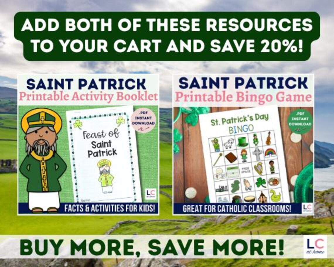 Saint Patrick of Ireland Printable Activity Booklet for Catholic Kids ...
