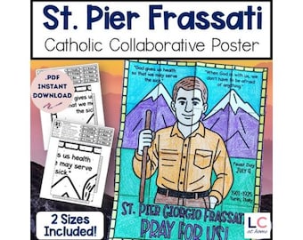 Saint Pier Giorgio Frassati Collaborative Poster | Catholic Coloring Project (Digital Download)