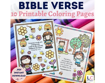 Bible Verse Coloring Sheets for Kids | Printable Scripture Activities | Coloring Pages | Early Childhood Christian Worksheets