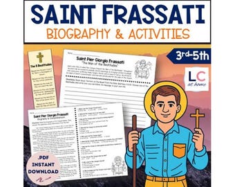 Saint Pier Giorgio Frassati Biography & Activities | 8 Beatitudes Reflection | Catholic Sunday School (Digital Download)