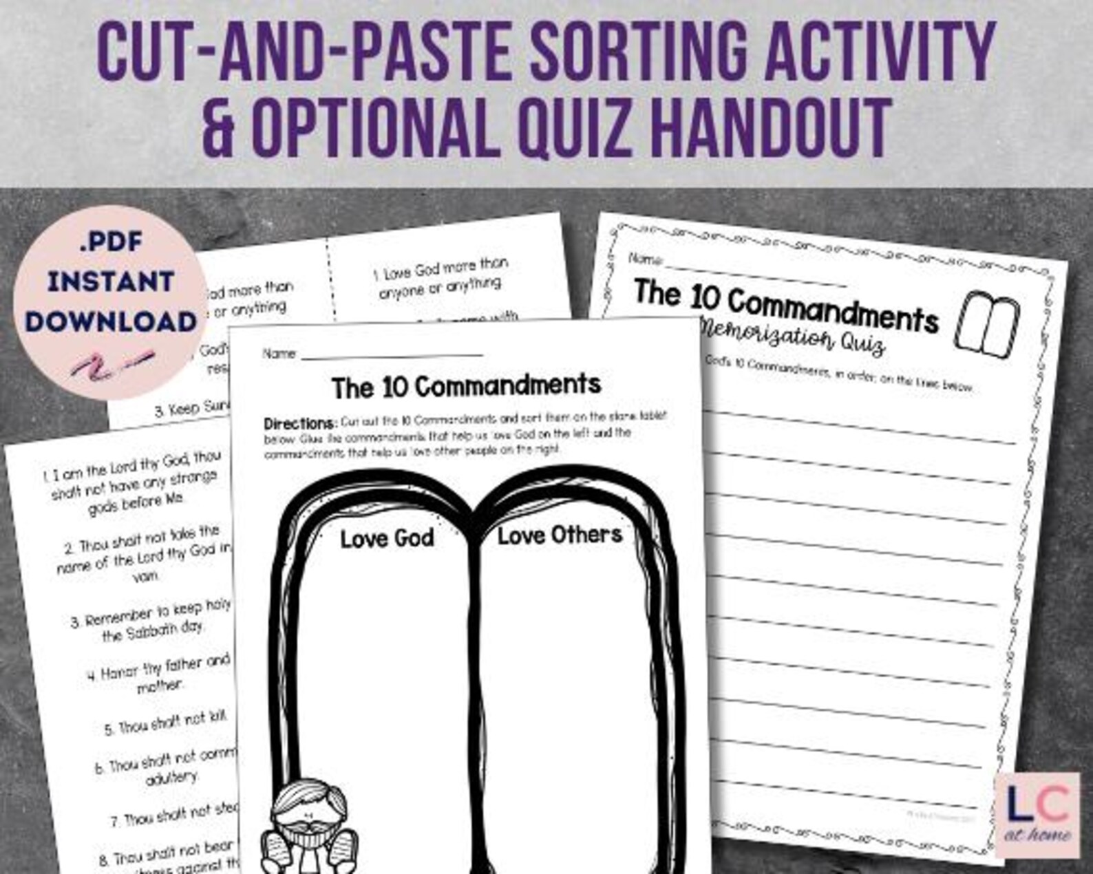 10 Commandments Matching Game Worksheets For Catholic Kids Sunday 10 Commandments Matching Game Worksheets For Catholic Kids Sunday
