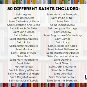 Catholic Saints Printable Bookmarks for Kids | 80 Saints Incentives ...