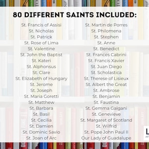 Catholic Saints Printable Bookmarks for Kids | 80 Saints Incentives ...