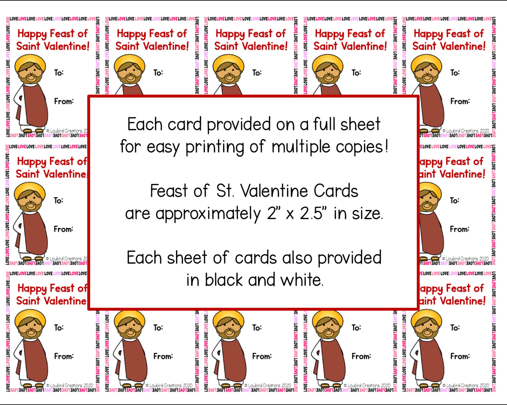 Saint Valentine Printable Cards And Scripture Bookmarks For Kids Catholic St Valentine Cards