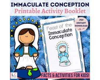 Immaculate Conception Activity Booklet for Catholic Kids (Printable PDF)