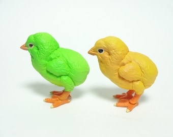 Takara, Kaiyodo ChocoQ Pets Part 5 #secret 1 Baby Chick (yellow & green)