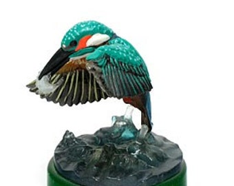 Kaiyodo Suntory Birdtales Series 2 Bottlecap: #3 River Kingfisher