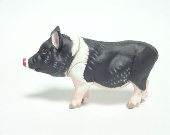 Takara, Kaiyodo ChocoQ Pets Part 5 #142 Mini Pig (black & white)