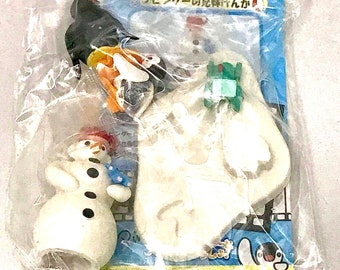 Furuta PINGU with SNOWMAN toy figure