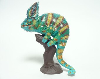 Takara, Kaiyodo ChocoQ Pets Part 5 #139 Chamaeleon (turquoise)