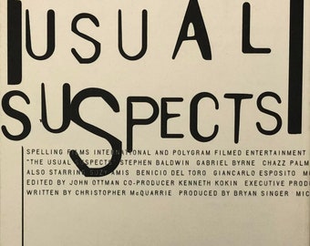 The Usual Suspects Japanese Movie Brochure