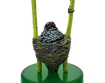 Kaiyodo Suntory Birdtales Series 2 Bottlecap: #2 Cuckoo & Oriental Reed Warbler
