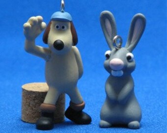 Yujin WALLACE & GROMIT: Wallace and Rabbit Keychains