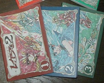 CLAMP Magic Knight Rayearth II Manga Vol 1, 2 & 3 Complete Set (Japanese version)