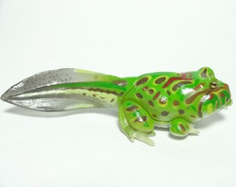 Takara, Kaiyodo ChocoQ Pets Part 5 #147 Ceratophrys Ornata Tadpole (lime green)