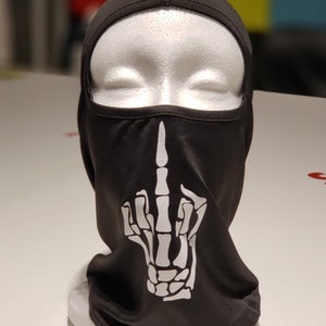 ski mask middle finger design black balaclava mask