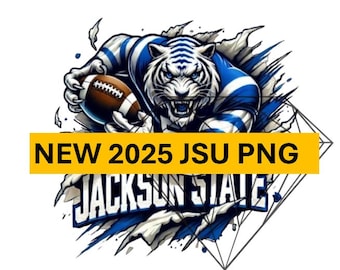 JSU Jackson State University Football Tigers PNG DTF Sublimation Digital Download Instant Download