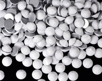 White Glass Rhinestones
