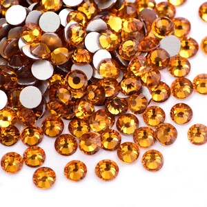 Topaz Silver Back Resin Rhinestones