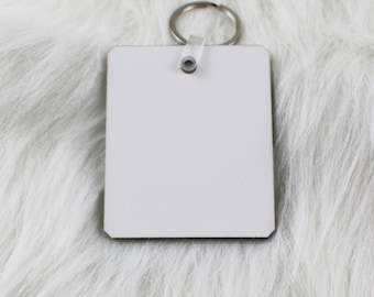 MDF Rectangular Keychain Sublimation Blank